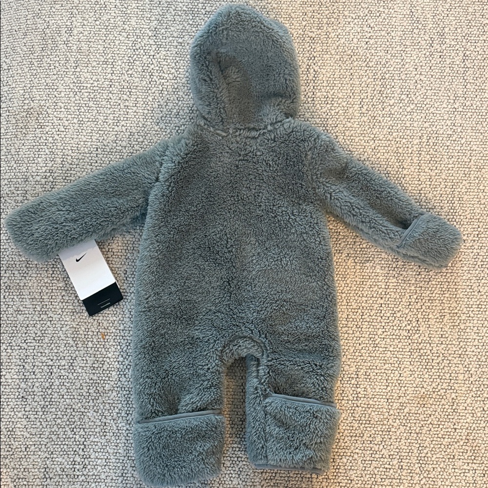 NWT Nike Toddler Sherpa Hooded Mica Green Coverall 3M - Picture 3 of 4